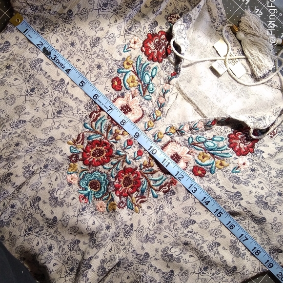 Vintage America Blues Julia Print Embroide… - Picture 6 of 8